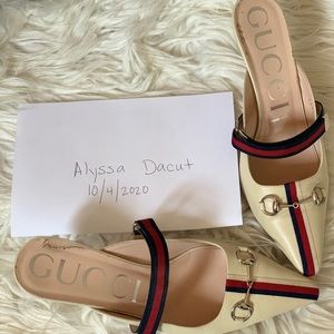 Gucci kitten mules
